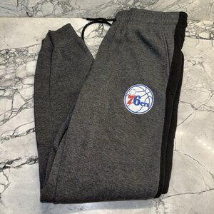 NBA Men’s Medium Jogger Sweatpants Dark Gray 76ers
